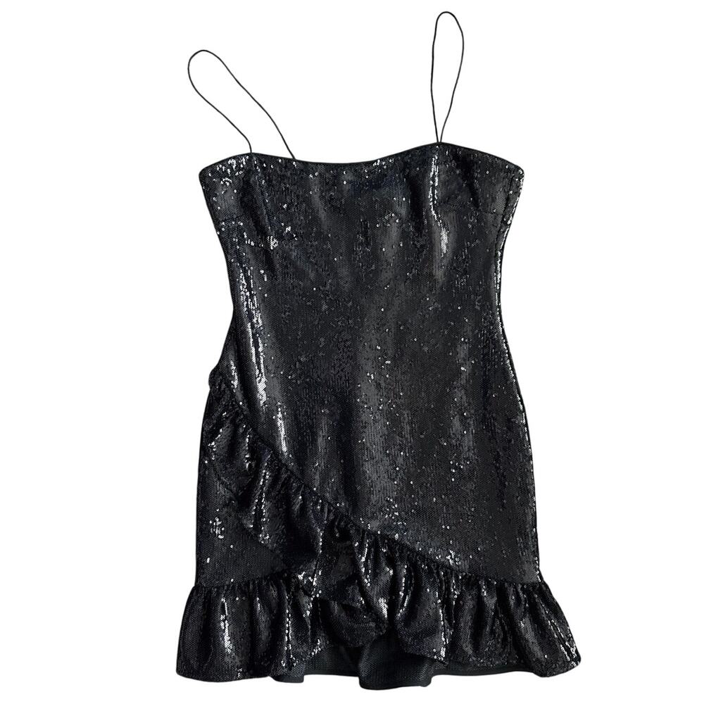 Likely Lilia Allover‎ Sequin Mini Dress Black Size 10 - Picture 4 of 11